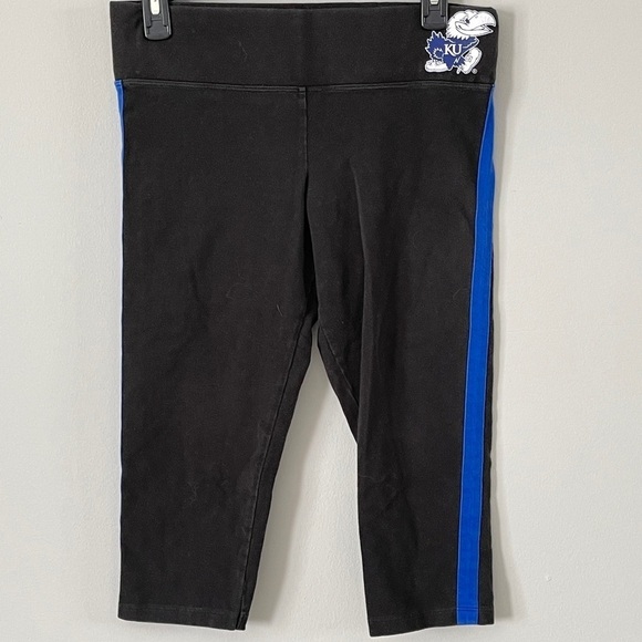 Jayhawks Kansas University JayHawks Pink by Victoria secret Capris size medium - Picture 3 of 14